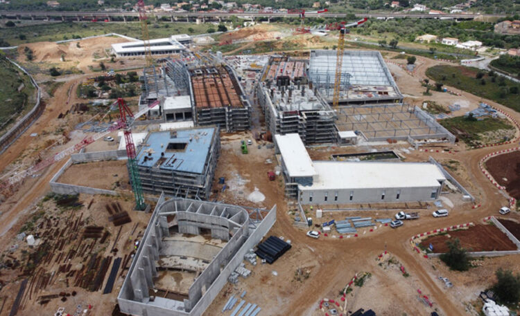Il cantiere del Centro per le Biotecnologie e la Ricerca Biomedica presso Palermo
