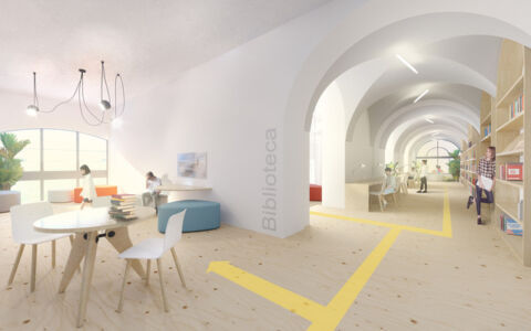 Studio Archisbang con AREA Progetti, proposta vincitrice del concorso "Torino fa scuola" per la riqualificazione della scuola media Giovanni Pascoli in via Duchessa Jolanda