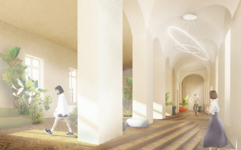 Studio Archisbang con AREA Progetti, proposta vincitrice del concorso "Torino fa scuola" per la riqualificazione della scuola media Giovanni Pascoli in via Duchessa Jolanda