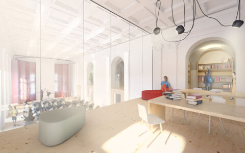 Studio Archisbang con AREA Progetti, proposta vincitrice del concorso "Torino fa scuola" per la riqualificazione della scuola media Giovanni Pascoli in via Duchessa Jolanda