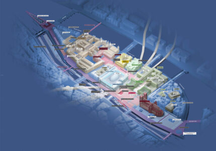 Mission Île-de-la-Cité DPA/CMN (Dominique Perrault Architecture/ Centre des Monuments Nationaux), schema della programmazione (© DPA & ADAGP)