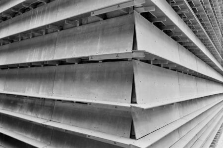 Herzog & de Meuron, magazzino nello stabilimento Ricola a Laufen, Svizzera: particolare del sistema di facciata