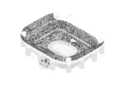 Progetto San Siro 2.0 – Monumento per la vita (Angelo Renna), assonometria